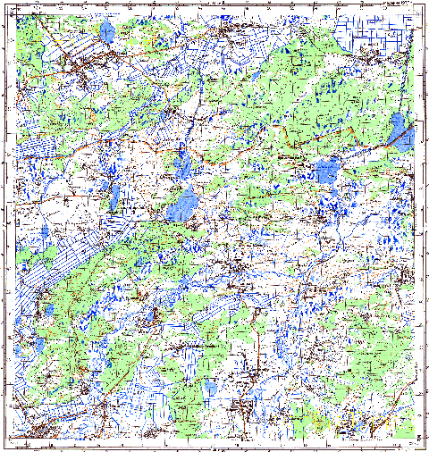 Топографічна карта M-35-002 (Волинська область) масштабу 1:100 000