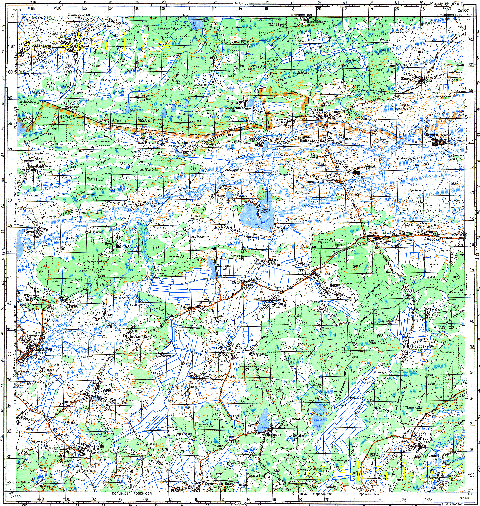 Топографічна карта M-35-004 (Волинська область) масштабу 1:100 000