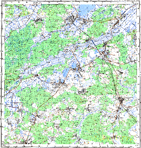 Топографічна карта M-35-013 (Волинська область) масштабу 1:100 000