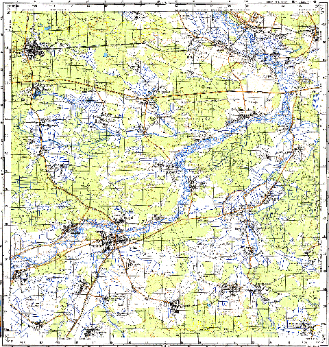 Топографічна карта M-35-028 (Волинська область) масштабу 1:100 000