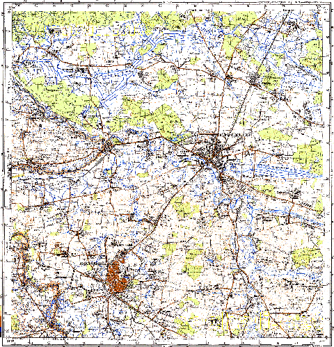 Топографічна карта M-35-037 (Волинська область) масштабу 1:100 000