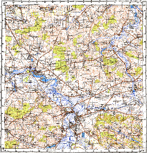 Топографічна карта M-35-052 (Волинська область) масштабу 1:100 000