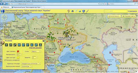 Створення кордонів України за допомогою інструменту «Рисування полігону»