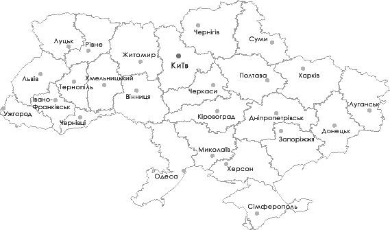 Контурна карта України