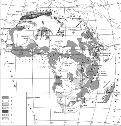 Тектонічна карта Африки