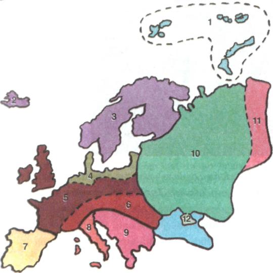 Природні країни Європи