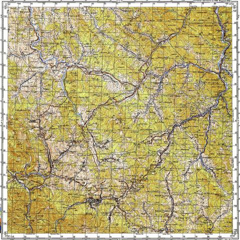 Топографічна карта M-34-119 (Івано-Франківська область) масштабу 1:100 000