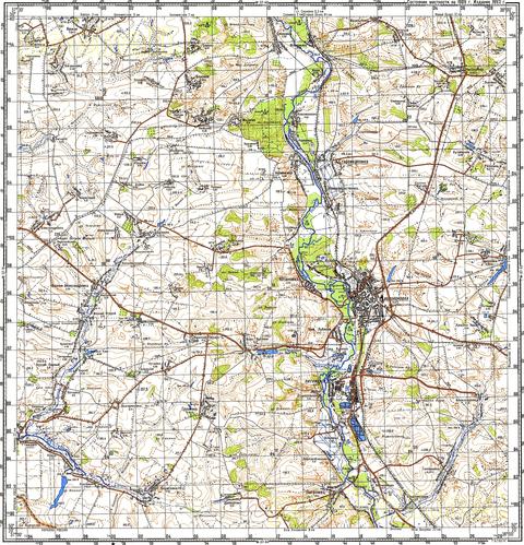 Топографічна карта M-37-052 (Харківська область) масштабу 1:100 000