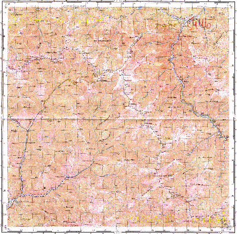 Топографічна карта L35-002-1 масштабу 1:50 000 (Українські Карпати)