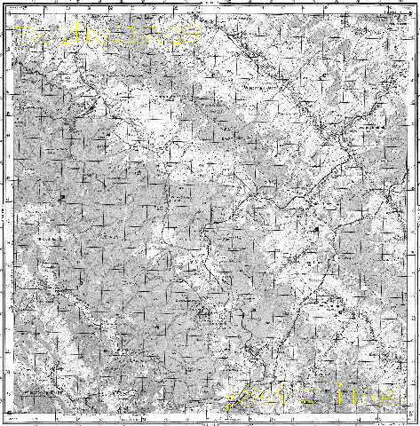 Топографічна карта M34-106-4 масштабу 1:50 000 (Українські Карпати)