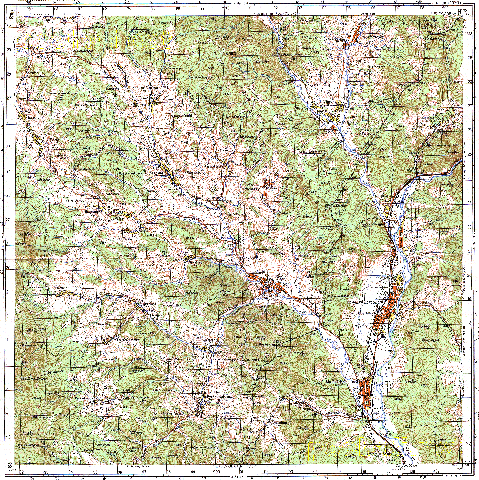 Топографічна карта M34-117-2 масштабу 1:50 000 (Українські Карпати)
