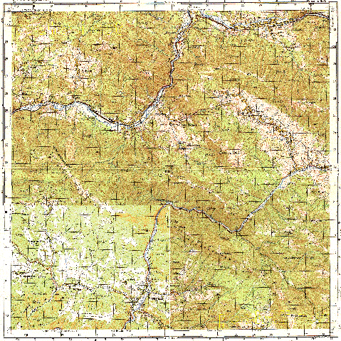 Топографічна карта M34-118-1 масштабу 1:50 000 (Українські Карпати)