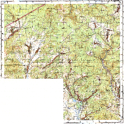 Топографічна карта M34-130-1 масштабу 1:50 000 (Українські Карпати)