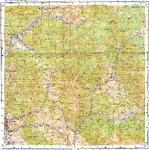 Топографічна карта M34-132-1 масштабу 1:50 000 (Українські Карпати)