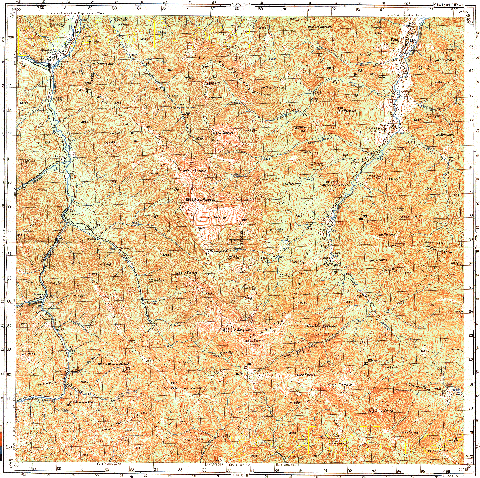 Топографічна карта M35-121-1 масштабу 1:50 000 (Українські Карпати)
