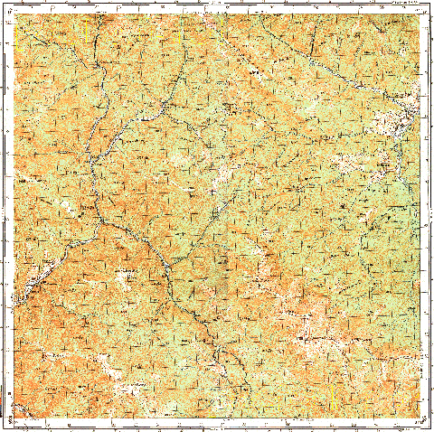 Топографічна карта M35-121-3 масштабу 1:50 000 (Українські Карпати)