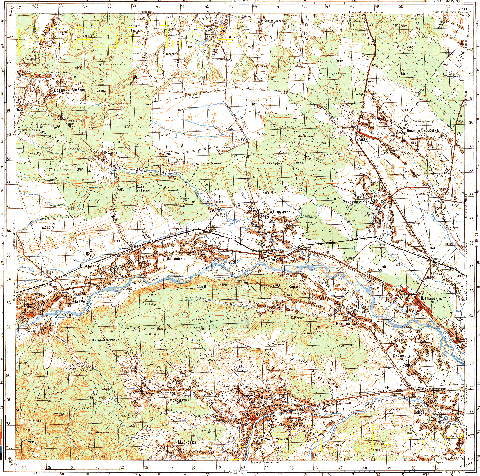 Топографічна карта M35-122-2 масштабу 1:50 000 (Українські Карпати)