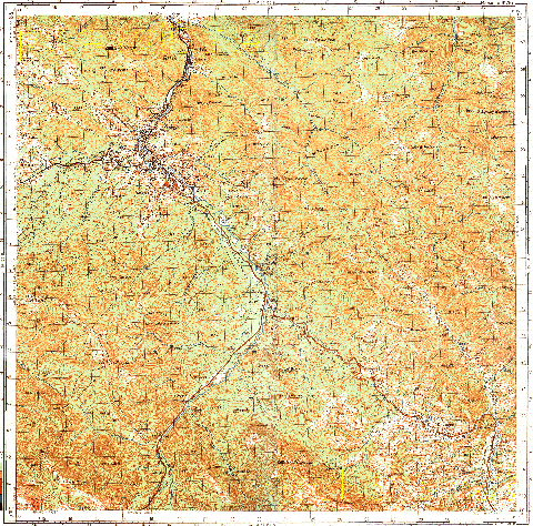 Топографічна карта M35-134-1 масштабу 1:50 000 (Українські Карпати)