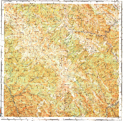 Топографічна карта M35-134-3 масштабу 1:50 000 (Українські Карпати)