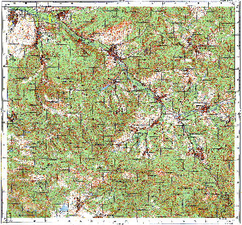 Топографічна карта L36-128-2 (Кримські гори) масштабу 1:50 000