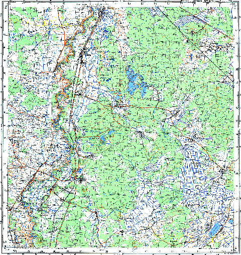 Топографічна карта M-34-012 (Волинська область) масштабу 1:100 000