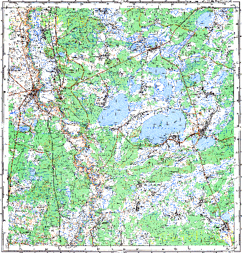 Топографічна карта M-34-024 (Волинська область) масштабу 1:100 000