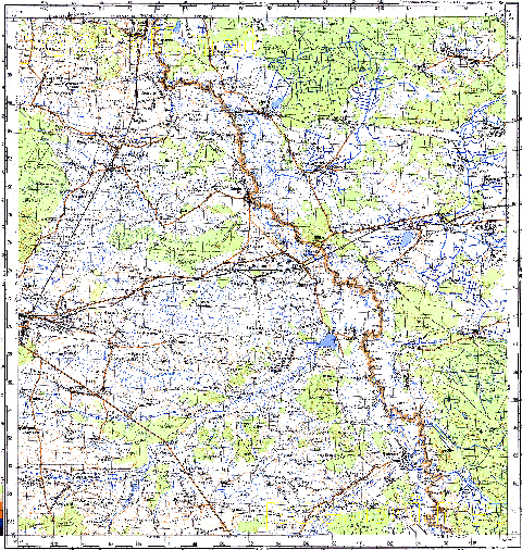 Топографічна карта M-34-036 (Волинська область) масштабу 1:100 000
