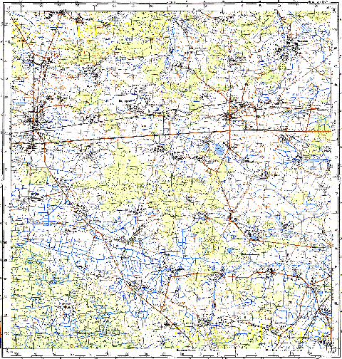 Топографічна карта M-35-025 (Волинська область) масштабу 1:100 000
