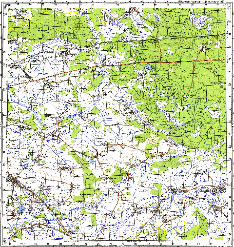 Топографічна карта M-35-027 (Волинська область) масштабу 1:100 000