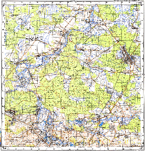 Топографічна карта M-35-041 (Волинська область) масштабу 1:100 000