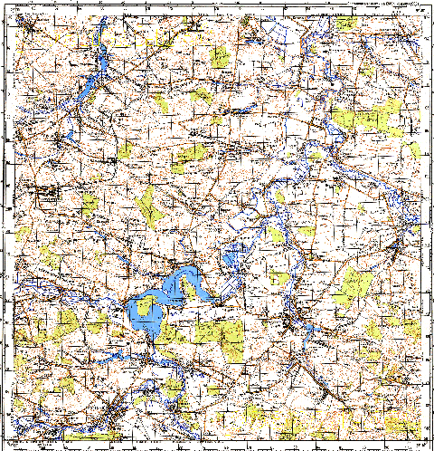 Топографічна карта M-35-051 (Волинська область) масштабу 1:100 000