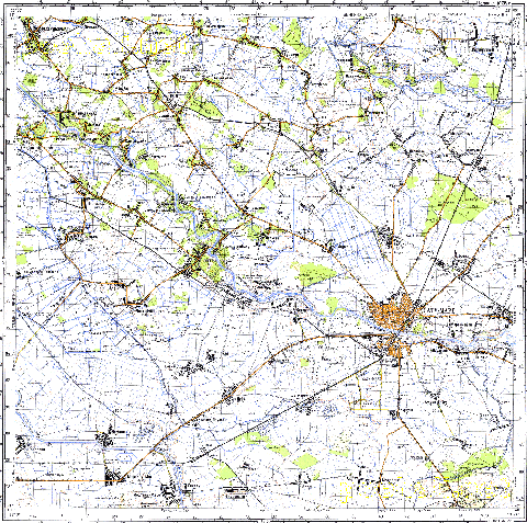 Топографічна карта L-34-010 (Закарпатська область) масштабу 1:100 000