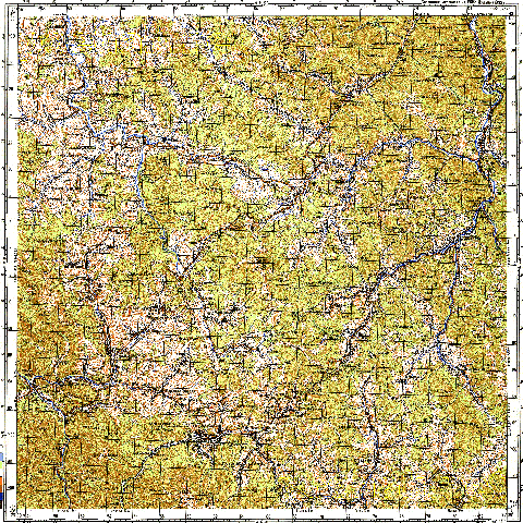 Топографічна карта M-34-119 (Закарпатська область) масштабу 1:100 000