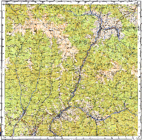 Топографічна карта M-35-133 (Закарпатська область) масштабу 1:100 000